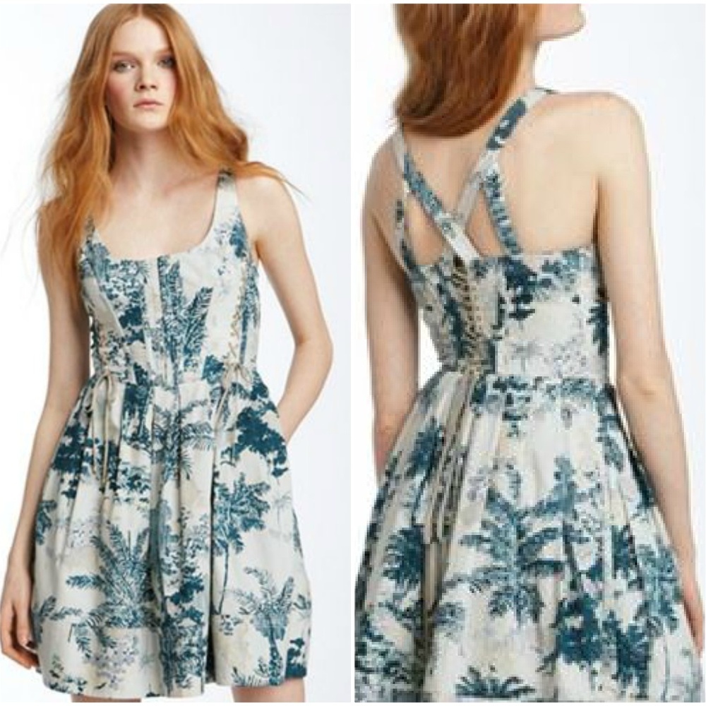Anthropologie Leifsdottir Cypress corset dress 8
